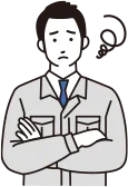 悩んでいる担当者のイメージ